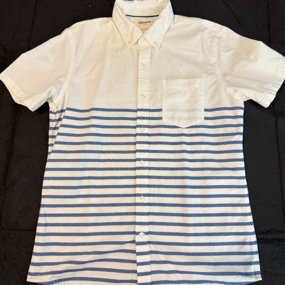 Goodthreads Oxford - Medium (M) Standard - Short Sleeve Casual Button Up Shirt